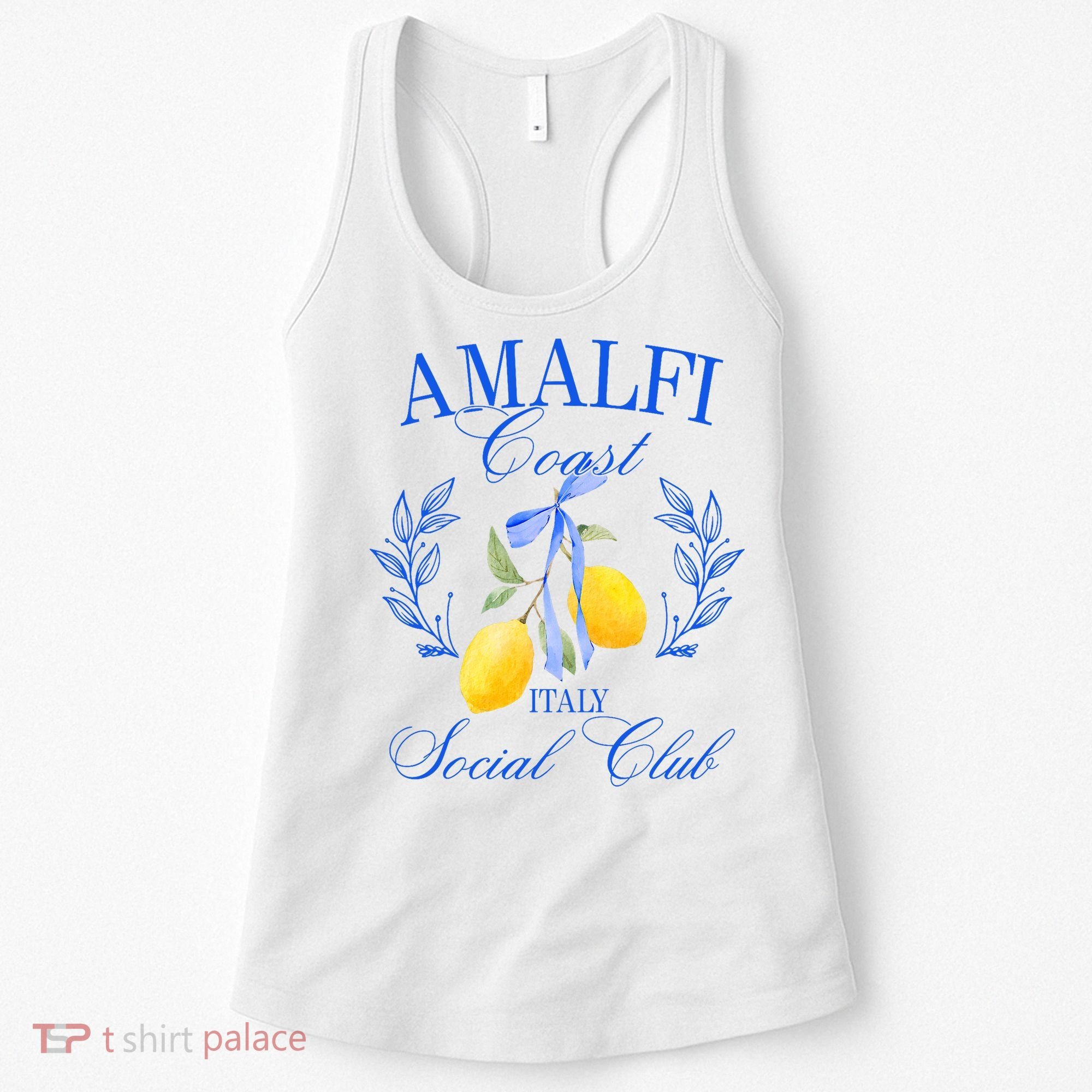 Amalfi Coast Iitaly Social Club Travel Trip Vacation Lemon Women's Tank Top