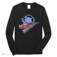 Astronaut Cat In Space Guitar Long Sleeve Shirt thumb 0