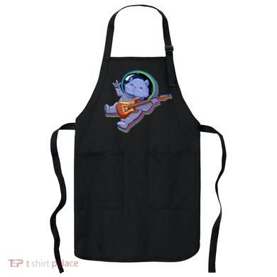 Astronaut Cat In Space Guitar Apron