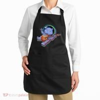 Astronaut Cat In Space Guitar Apron thumb 2