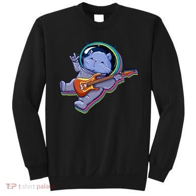 Astronaut Cat In Space Guitar Sweatshirt