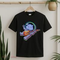 Astronaut Cat In Space Guitar T-Shirt thumb 2