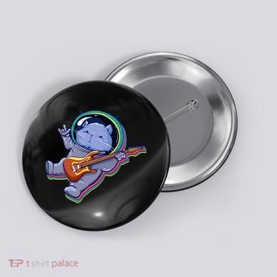 Astronaut Cat In Space Guitar Button