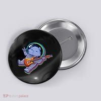 Astronaut Cat In Space Guitar Button thumb 0