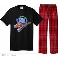 Astronaut Cat In Space Guitar Pajama Set thumb 0
