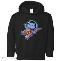 Astronaut Cat In Space Guitar Toddler Hoodie thumb 0