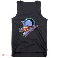 Astronaut Cat In Space Guitar Tank Top thumb 0