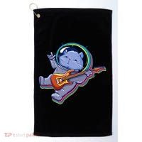 Astronaut Cat In Space Guitar Golf Towel thumb 0
