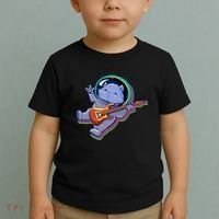 Astronaut Cat In Space Guitar Toddler T-Shirt thumb 2