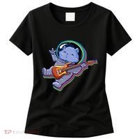 Astronaut Cat In Space Guitar Women's T-Shirt thumb 0