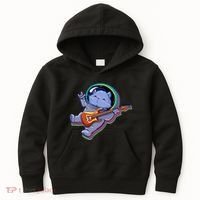 Astronaut Cat In Space Guitar Kids Hoodie thumb 0