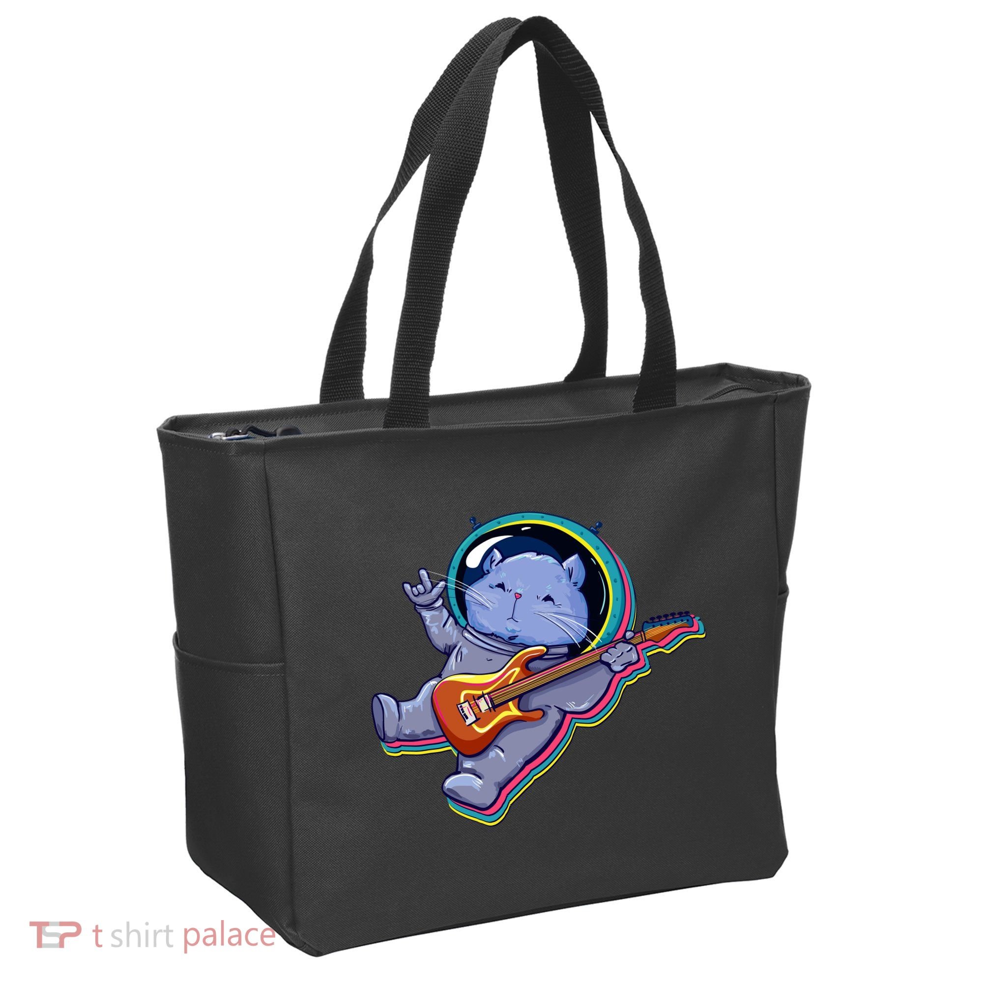 Astronaut Cat In Space Guitar Tote Bag
