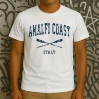 Amalfi Coast Italy Vintage Nautical Paddles Sports Oars T-Shirt thumb 3