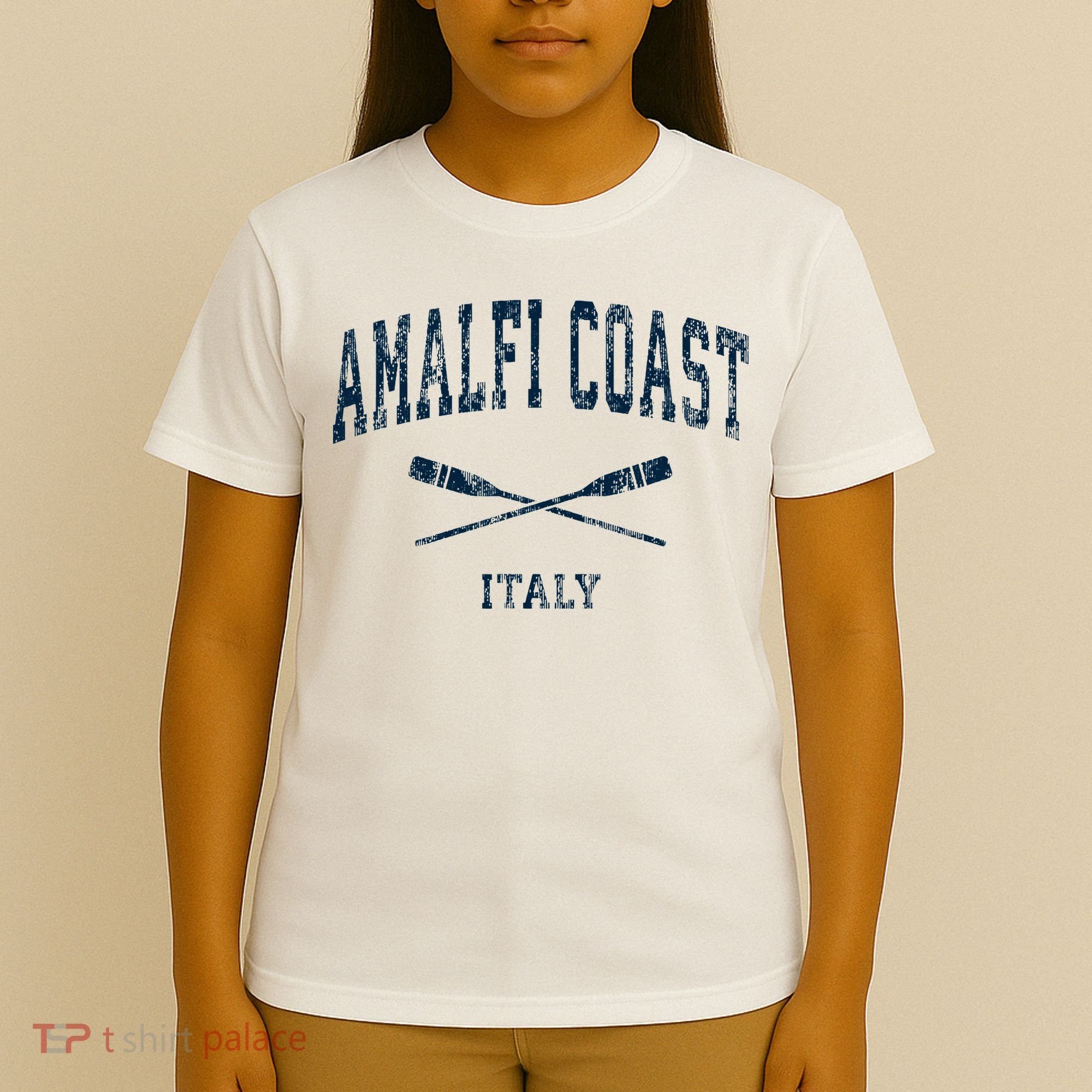 Amalfi Coast Italy Vintage Nautical Paddles Sports Oars T-Shirt