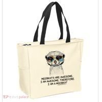 Awesome Cartoon I am a Meerkat for Meerkat Lovers Tote Bag thumb 2