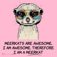 Awesome Cartoon I am a Meerkat for Meerkat Lovers Coaster thumb 2