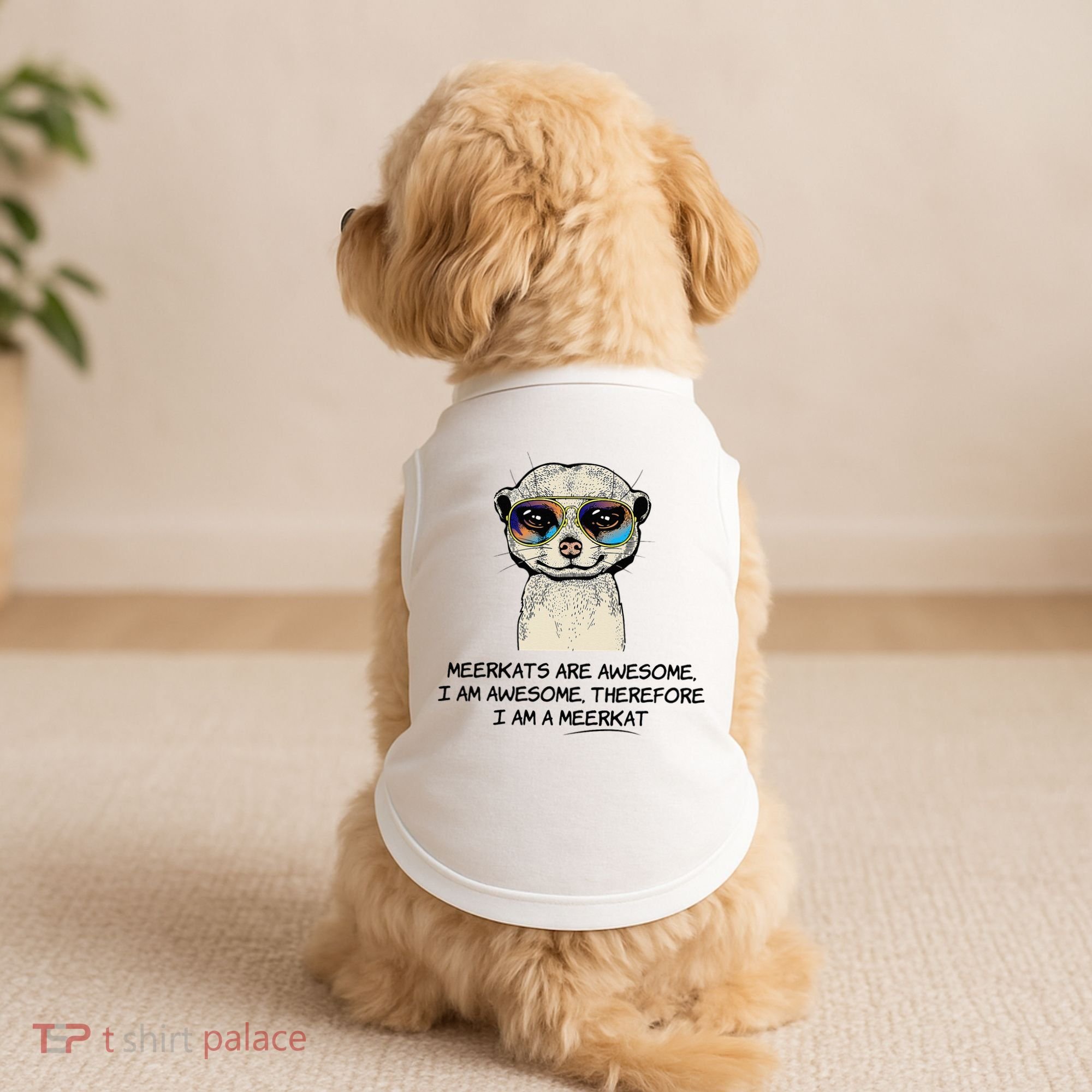 Awesome Cartoon I am a Meerkat for Meerkat Lovers Doggie Tank