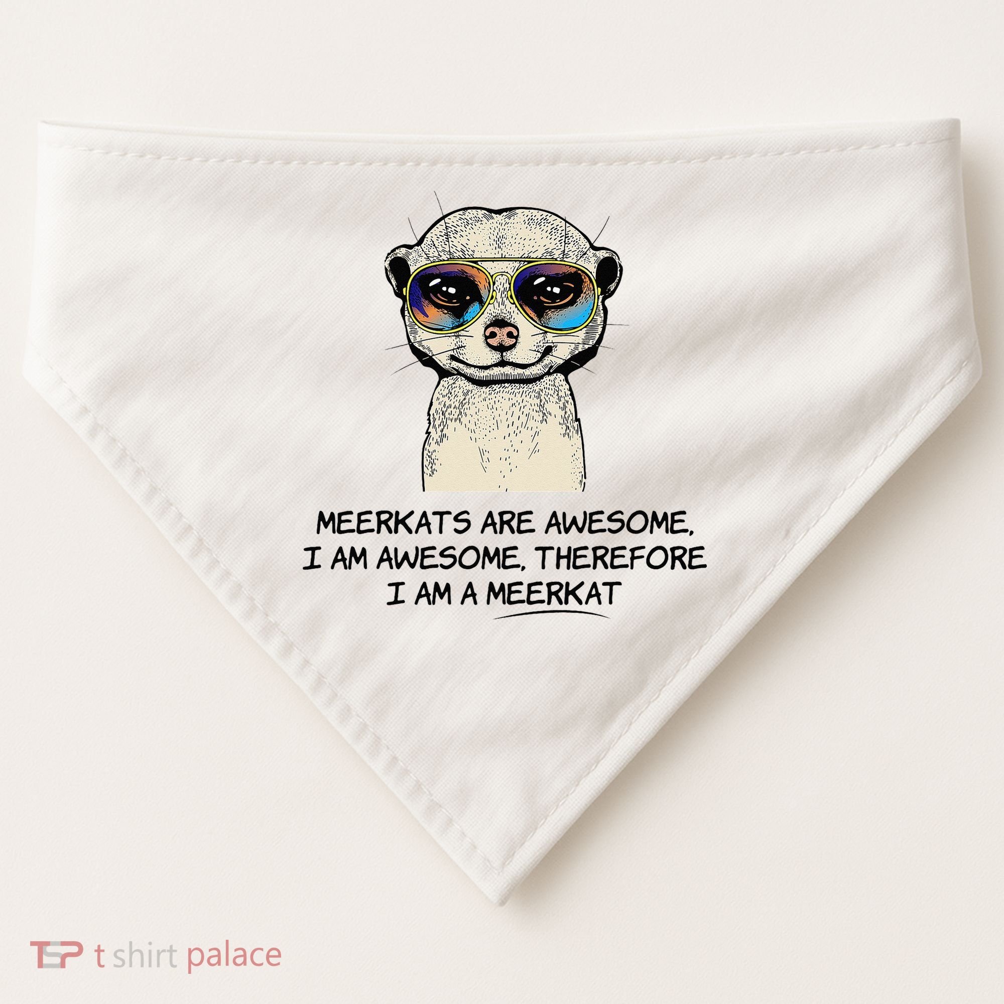 Awesome Cartoon I am a Meerkat for Meerkat Lovers USA-Made Doggie Bandana