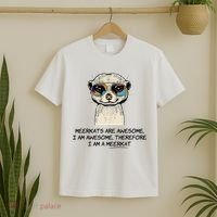 Awesome Cartoon I am a Meerkat for Meerkat Lovers T-Shirt thumb 2