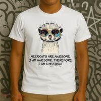 Awesome Cartoon I am a Meerkat for Meerkat Lovers T-Shirt thumb 3
