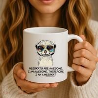 Awesome Cartoon I am a Meerkat for Meerkat Lovers Coffee Mug thumb 3