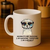 Awesome Cartoon I am a Meerkat for Meerkat Lovers Coffee Mug thumb 4