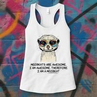 Awesome Cartoon I am a Meerkat for Meerkat Lovers Women's Tank Top thumb 3