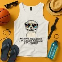 Awesome Cartoon I am a Meerkat for Meerkat Lovers Tank Top thumb 4