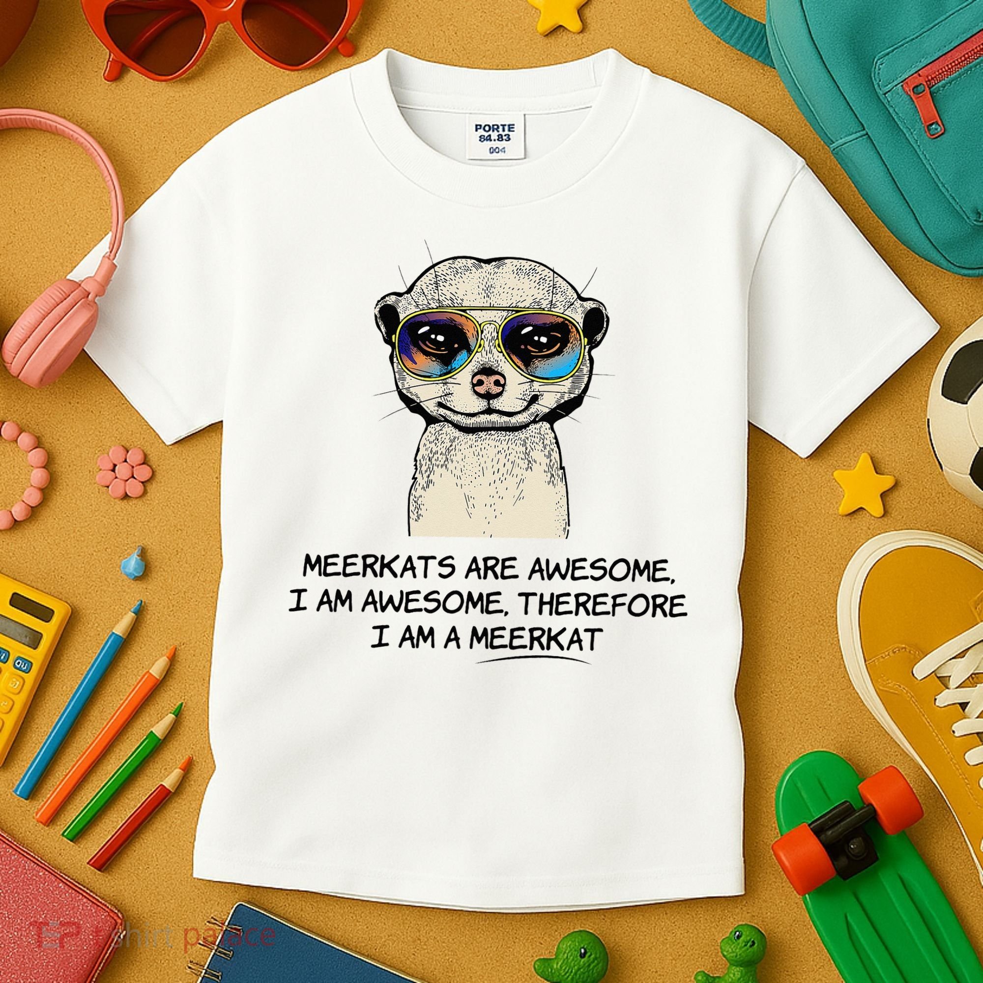 Awesome Cartoon I am a Meerkat for Meerkat Lovers Kids T-Shirt