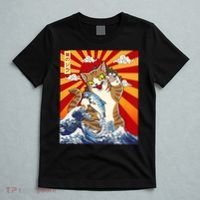 Anime Catzilla Japanese Art Cat Gifts Vintage T-Shirt thumb 5