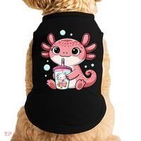 Axolotl Cute Kawaii Anime Boba Tea Doggie Tank thumb 0