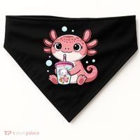 Axolotl Cute Kawaii Anime Boba Tea USA-Made Doggie Bandana thumb 0
