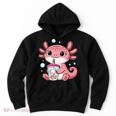 Axolotl Cute Kawaii Anime Boba Tea Hoodie