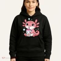 Axolotl Cute Kawaii Anime Boba Tea Hoodie thumb 5