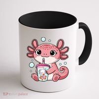 Axolotl Cute Kawaii Anime Boba Tea Coffee Mug thumb 1