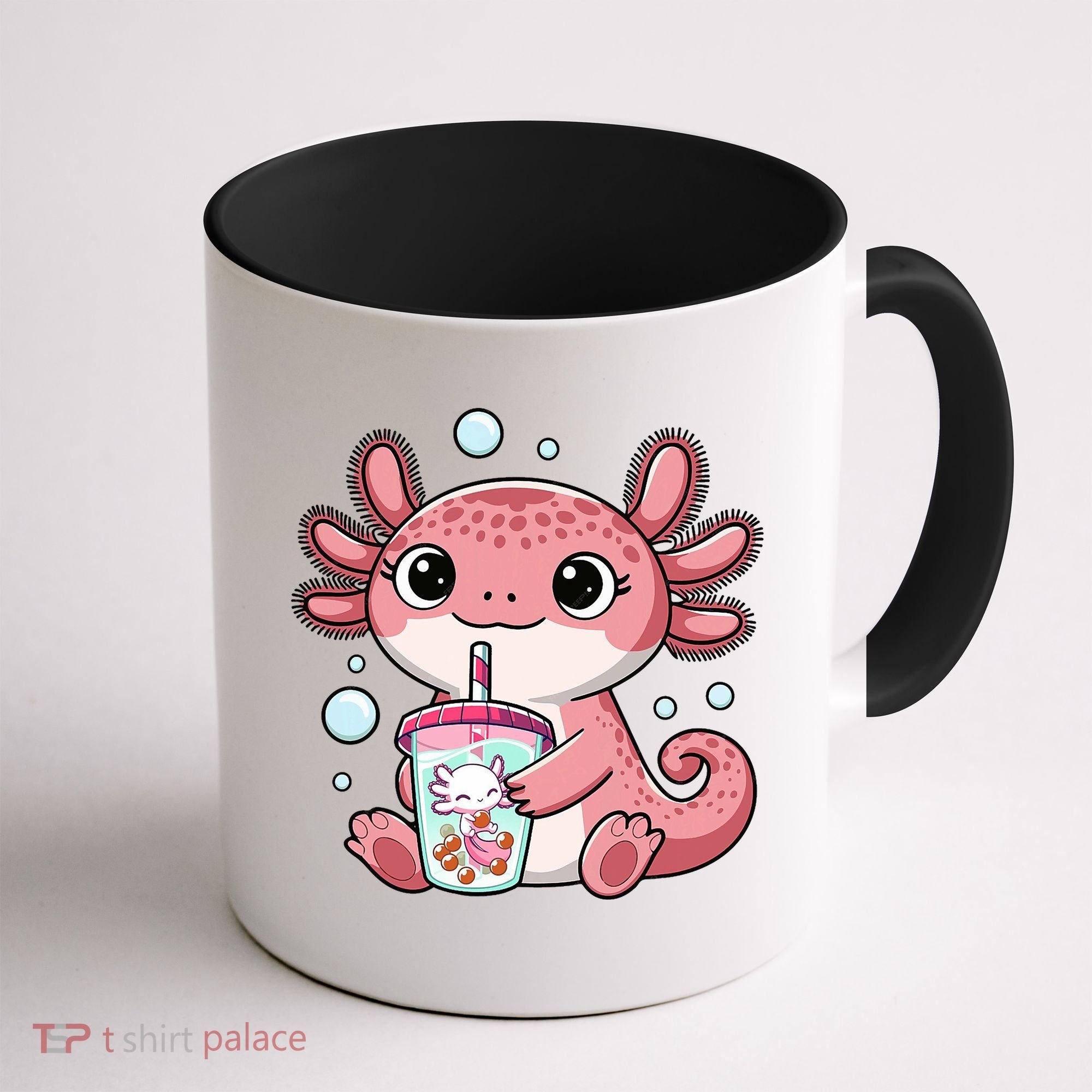Axolotl Cute Kawaii Anime Boba Tea Coffee Mug