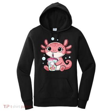 Axolotl Cute Kawaii Anime Boba Tea Women's Hoodie