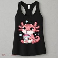 Axolotl Cute Kawaii Anime Boba Tea Women's Tank Top thumb 3