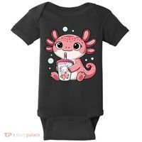 Axolotl Cute Kawaii Anime Boba Tea Baby Bodysuit thumb 0