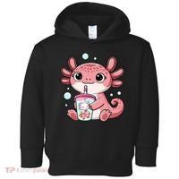 Axolotl Cute Kawaii Anime Boba Tea Toddler Hoodie thumb 0