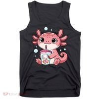 Axolotl Cute Kawaii Anime Boba Tea Tank Top thumb 0