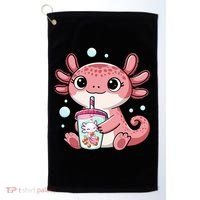 Axolotl Cute Kawaii Anime Boba Tea Golf Towel thumb 0