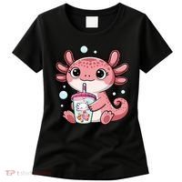 Axolotl Cute Kawaii Anime Boba Tea Women's T-Shirt thumb 0