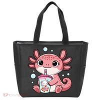 Axolotl Cute Kawaii Anime Boba Tea Tote Bag thumb 0
