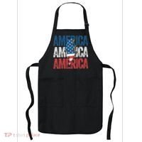 America Cheetah Leopard Lightning Bolt 4th Of July Apron thumb 0