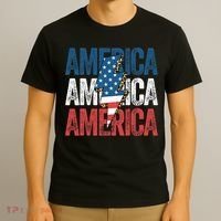 America Cheetah Leopard Lightning Bolt 4th Of July T-Shirt thumb 3