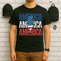 America Cheetah Leopard Lightning Bolt 4th Of July T-Shirt thumb 6