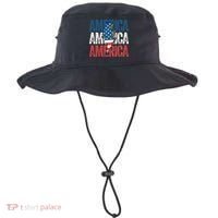 America Cheetah Leopard Lightning Bolt 4th Of July Bucket Hat thumb 0