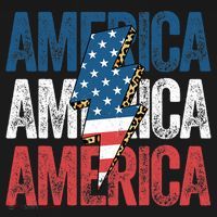 America Cheetah Leopard Lightning Bolt 4th Of July Women's Hoodie thumb 2