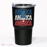 America Cheetah Leopard Lightning Bolt 4th Of July Tumbler thumb 0